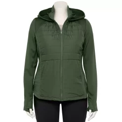Plus Size Tek Gear® Hooded Mixed-Media Jacket 19 Plus Size Tek Gear® Hooded Mixed-Media Jacket -Teks Gear Clothing Shop 5567937 Esta Olive