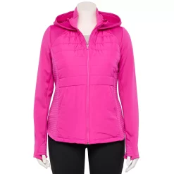 Plus Size Tek Gear® Hooded Mixed-Media Jacket 15 Plus Size Tek Gear® Hooded Mixed-Media Jacket -Teks Gear Clothing Shop 5567937 Fuchsia Cashmere