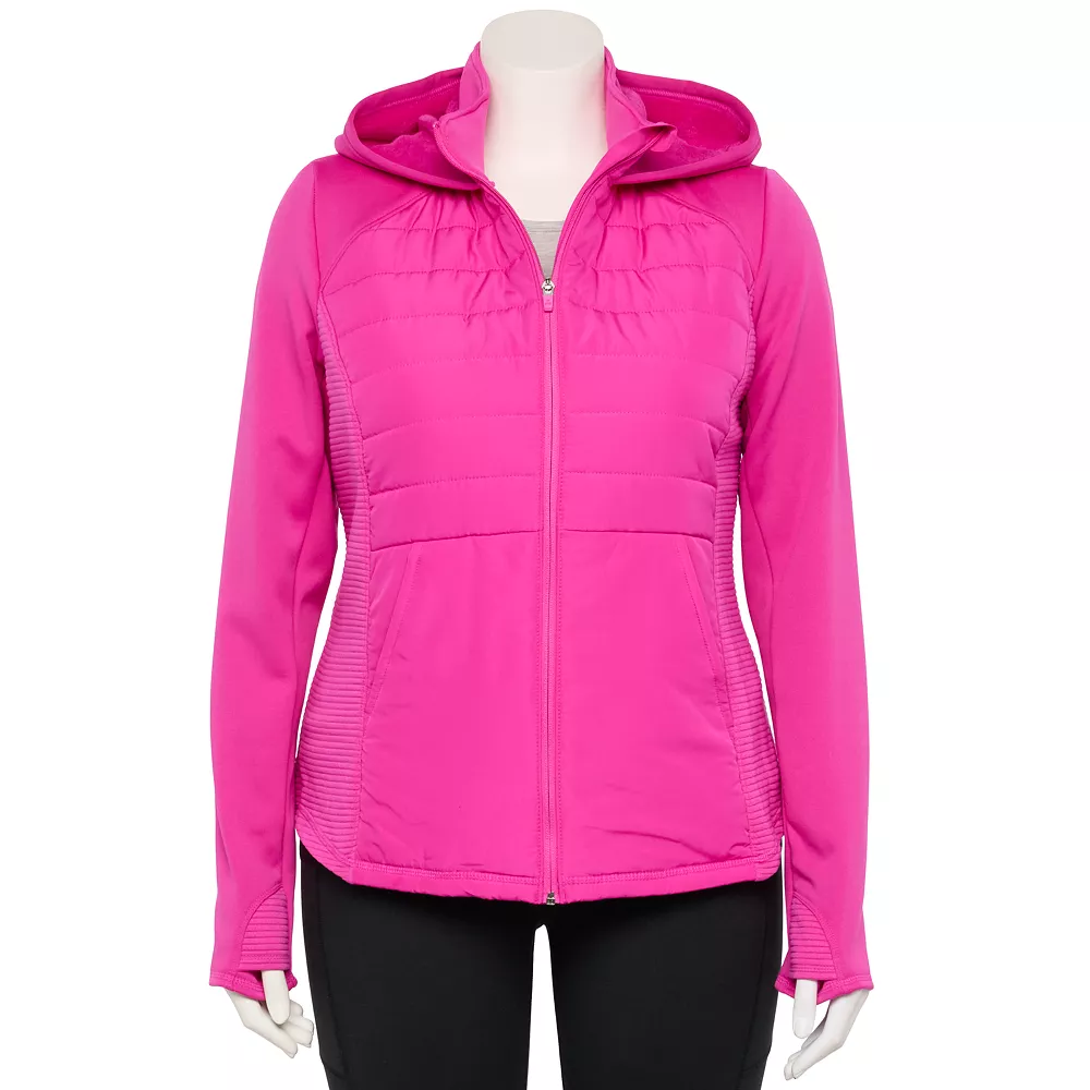 Plus Size Tek Gear® Hooded Mixed-Media Jacket 6 Plus Size Tek Gear® Hooded Mixed-Media Jacket - Image 4