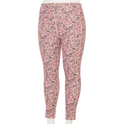 Plus Size Tek Gear® Core High-Waisted Side Pocket 7/8 Leggings -Teks Gear Clothing Shop 5568006 Coral Ditsy Floral