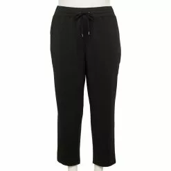 Plus Size Tek Gear® Weekend French Terry Ankle Pants 11 Plus Size Tek Gear® Weekend French Terry Ankle Pants -Teks Gear Clothing Shop 5568027 Black