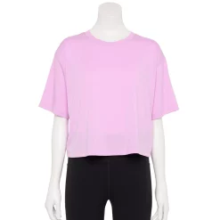 Women's Tek Gear® Crop Easy Tee 14 Women's Tek Gear® Crop Easy Tee -Teks Gear Clothing Shop 5575182 Little Lavender