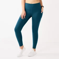 Women's Tek Gear® Ultrastretch High-Waisted Side Pocket 7/8 Leggings -Teks Gear Clothing Shop 5576168 Blue Crayon