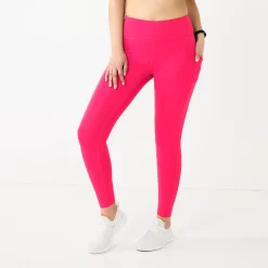 Women's Tek Gear® Ultrastretch High-Waisted Side Pocket 7/8 Leggings -Teks Gear Clothing Shop 5576168 Fanatic Pink