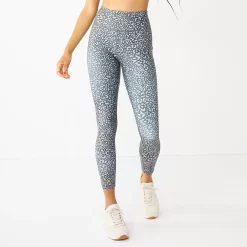 Women's Tek Gear® Ultrastretch High-Waisted Side Pocket 7/8 Leggings -Teks Gear Clothing Shop 5576168 Gray Leopard