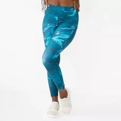 Women's Tek Gear® Ultrastretch High-Waisted Side Pocket 7/8 Leggings -Teks Gear Clothing Shop 5576168 Teal Soft Marbled