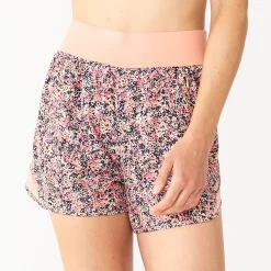 Women's Tek Gear® Multi-Purpose Workout Shorts -Teks Gear Clothing Shop 5621445 Coral Ditsy Floral