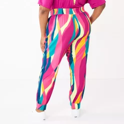 Plus Size Tek Gear® Zipper-Hem Woven Track Pants -Teks Gear Clothing Shop 5636707 ALT