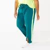 Plus Size Tek Gear® Zipper-Hem Woven Track Pants -Teks Gear Clothing Shop 5636707 Night Life Teal