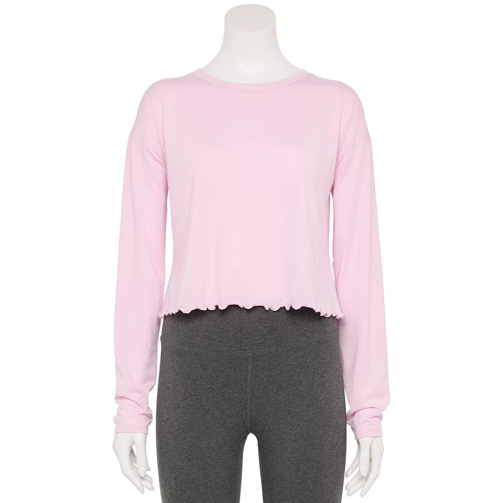 Women's Tek Gear® Lettuce-Edge Cross-Back Top 6 Women's Tek Gear® Lettuce-Edge Cross-Back Top - Image 4