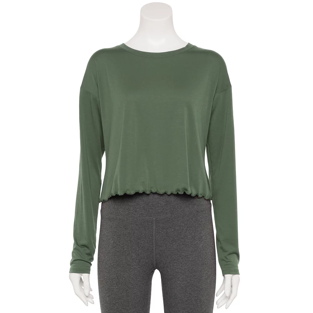 Women's Tek Gear® Lettuce-Edge Cross-Back Top 8 Women's Tek Gear® Lettuce-Edge Cross-Back Top - Image 6