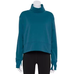 Women's Tek Gear® Run Mockneck Long Sleeve Top -Teks Gear Clothing Shop 5653465 Blue Crayon