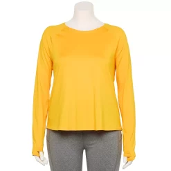 Plus Size Tek Gear® Performance Long Sleeve Tee -Teks Gear Clothing Shop 5656046 Gypsy Gold