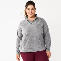 Plus Size Tek Gear® Microfleece Quarter-Zip Top 10 Plus Size Tek Gear® Microfleece Quarter-Zip Top -Teks Gear Clothing Shop 5656194 Gray