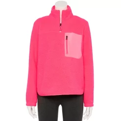 Women's Tek Gear® Quarter-Zip Sherpa Pullover -Teks Gear Clothing Shop 5657643 Fanatic Pink