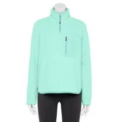 Women's Tek Gear® Quarter-Zip Sherpa Pullover -Teks Gear Clothing Shop 5657643 Shy Green