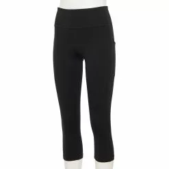 Women's Tek Gear® Ultrastretch Pocket High-Waisted Capri Leggings -Teks Gear Clothing Shop 5660787 Black