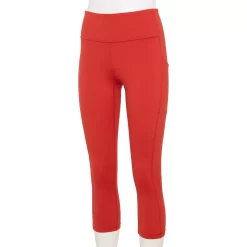 Women's Tek Gear® Ultrastretch Pocket High-Waisted Capri Leggings -Teks Gear Clothing Shop 5660787 Cranberry Kiss