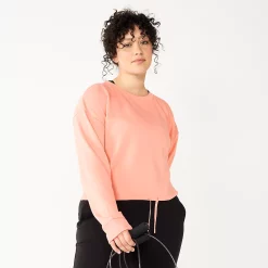 Women's Tek Gear® Stretch Fleece Cinched-Waist Top -Teks Gear Clothing Shop 5661474 Strawberry Cake