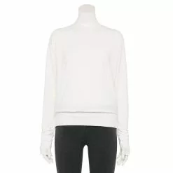 Women's Tek Gear® Keyhole Back Long-Sleeve Tee -Teks Gear Clothing Shop 5662107 White