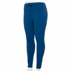 Plus Size Tek Gear® Ultrastretch Drawstring-Waist Leggings -Teks Gear Clothing Shop 5662889 Blue Crayon