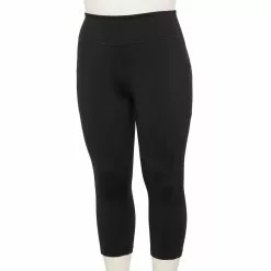 Plus Size Tek Gear® Ultrastretch Pocket High-Waisted Capri Leggings 16 Plus Size Tek Gear® Ultrastretch Pocket High-Waisted Capri Leggings -Teks Gear Clothing Shop 5663102 Black