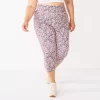 Plus Size Tek Gear® Ultrastretch Pocket High-Waisted Capri Leggings -Teks Gear Clothing Shop 5663102 Coral Ditsy Floral