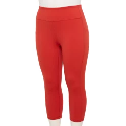 Plus Size Tek Gear® Ultrastretch Pocket High-Waisted Capri Leggings 17 Plus Size Tek Gear® Ultrastretch Pocket High-Waisted Capri Leggings -Teks Gear Clothing Shop 5663102 Cranberry Kiss