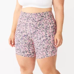 Plus Size Tek Gear® Ultrastretch 7-in. Bike Shorts -Teks Gear Clothing Shop 5663392 Coral Ditsy Floral
