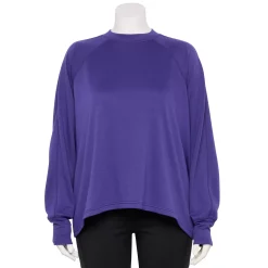 Plus Size Tek Gear® Stretch Fleece Mockneck Sweatshirt -Teks Gear Clothing Shop 5663518 Maxwell Purple