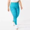 Plus Size Tek Gear® Ultrastretch Pocket Running Leggings -Teks Gear Clothing Shop 5664541 Teal Stripe