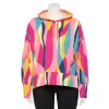 Plus Size Tek Gear® French-Terry Cropped Hoodie -Teks Gear Clothing Shop 5664824 Pink Abstract