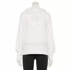 Women's Tek Gear® French-Terry Cropped Hoodie -Teks Gear Clothing Shop 5665099 White