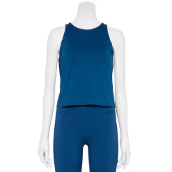 Women's Tek Gear® Crop Running Tank -Teks Gear Clothing Shop 5671512 Blue Crayon