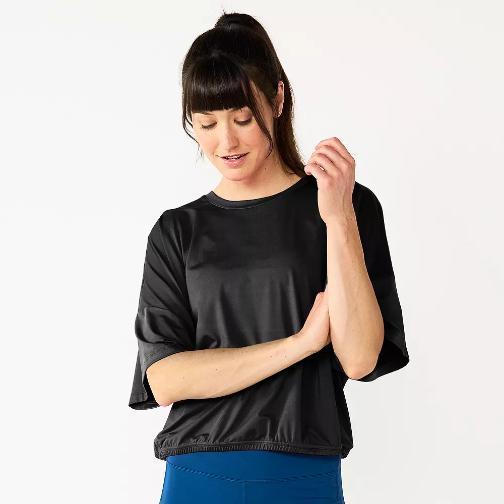 Women's Tek Gear® Open-Back Crop Tee 5 Women's Tek Gear® Open-Back Crop Tee - Image 3