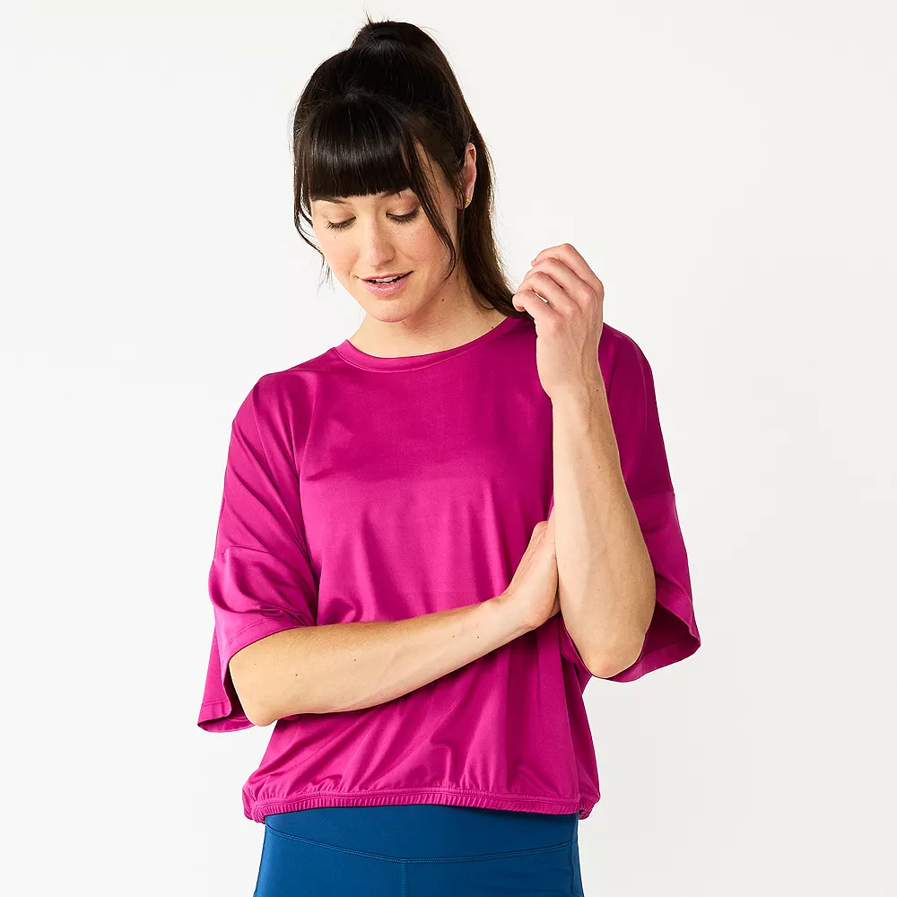 Women's Tek Gear® Open-Back Crop Tee 4 Women's Tek Gear® Open-Back Crop Tee - Image 2