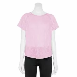 Women's Tek Gear® Core Raglan Tee -Teks Gear Clothing Shop 5942070 Pink Burnout