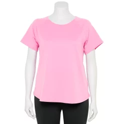Plus Size Tek Gear® Core Raglan Tee -Teks Gear Clothing Shop 5942095 Cora Pink