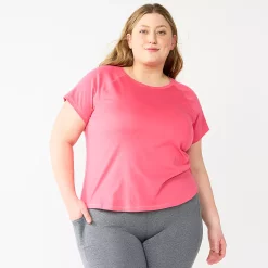 Plus Size Tek Gear® Core Raglan Tee -Teks Gear Clothing Shop 5942095 Coral Garden