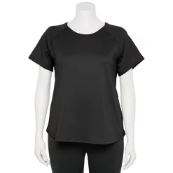 Plus Size Tek Gear® Core Raglan Tee -Teks Gear Clothing Shop 5942095 Mineral Black