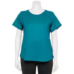 Plus Size Tek Gear® Core Raglan Tee -Teks Gear Clothing Shop 5942095 Night Life Teal
