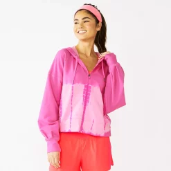 Women's Tek Gear® French Terry Crop Zip-Up Jacket -Teks Gear Clothing Shop 6120577 Pink Trillion
