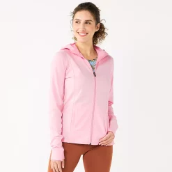 Women's Tek Gear® Essential Hooded Jacket -Teks Gear Clothing Shop 6171604 Strawberry Malt